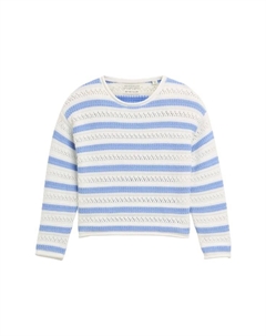 Хлопковый свитер для детей, белый Tom tailor