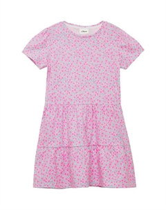 Платье с воланами и круглым вырезом для детей, белый S.oliver