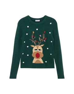 Ребристый свитер для детей, зеленый Manguun