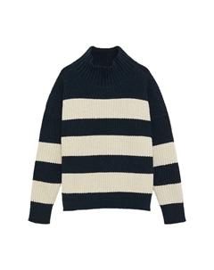 Вязаный свитер с воротником-стойкой для детей, синий S.oliver