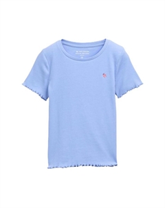 Футболка с волнистым подолом для детей, синий Tom tailor