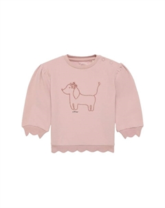 Детская толстовка с блестящей вышивкой и волнистым подолом, мультиколор S.oliver