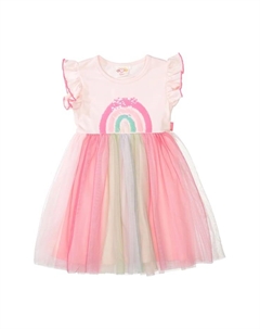 Платье-Рубашка с оборками и двусторонними пайетками для детей, цвет 437 437 pastel ro Jette