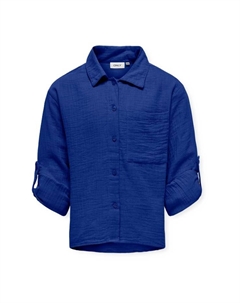 Рубашка блузка нагрудный карман хлопок для детей, цвет 177941 mazarine b Only