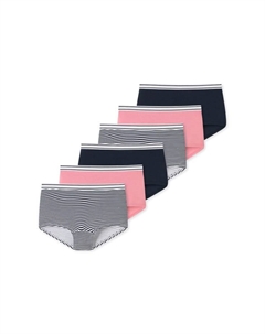 Короткие трусы упаковка из 6 пар для девочек-подростков органический хлопок 95/5, мультиколор Schiesser