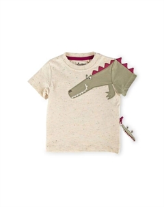 Футболка счастливый крокодил для младенцев и малышей, экрю Sigikid