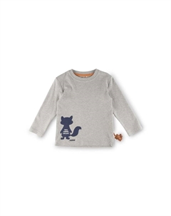 Рубашка с длинными рукавами «Лесные приключения» для детей, серый Sigikid