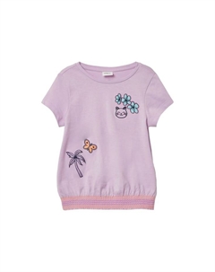 Футболка хлопковая вышитая для детей, мультиколор S.oliver