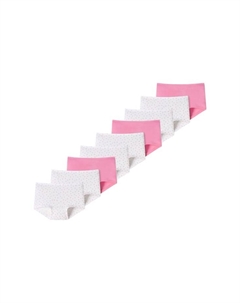Короткие трусы 9 пар в упаковке для девочек 95/5 органический хлопок, мультиколор Schiesser