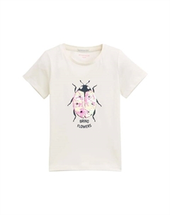 Футболка с двухсторонними пайетками для детей, белый Tom tailor