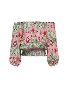 Рубашка с коротким рукавом и завязками для детей, цвет tofu 0 Only