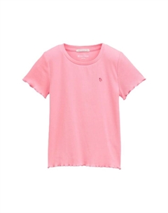 Футболка с волнистым подолом для детей, цвет 23807 sunrise pin Tom tailor