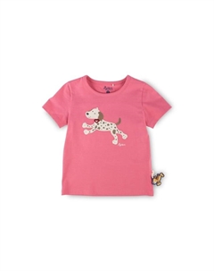 Футболка смешная собака для детей, розовый Sigikid