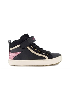 Кроссовки Kalispera для девочек с регулируемыми бретелями, черный Geox