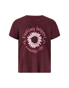 Футболка Viola с практичной технологией быстрой сушки, цвет 4087 fig Zigzag