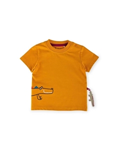 Футболка счастливый крокодил для младенцев и малышей, желтый Sigikid