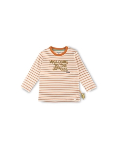 Футболка с длинными рукавами «Добро пожаловать в джунгли» для детей, мультиколор Sigikid