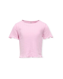 Футболка из дышащего хлопка для детей, розовый Only