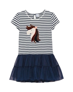 Платье-Рубашка с пайетками для детей, синий Manguun