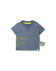 Футболка спортивная с динозавром для малышей, синий Sigikid