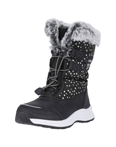 Зимние ботинки Wesend с удобной отделкой из искусственного меха и всепогодным профилем, черный Zigzag