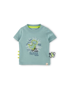 Футболка спортивная с динозавром для малышей, голубой Sigikid