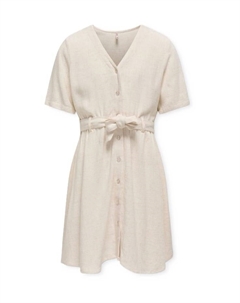 Платье-Рубашка с застежкой на пуговицы и поясом для детей, цвет 0 moonbeam Only