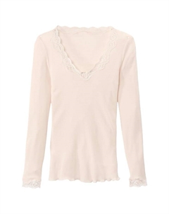 Нижняя рубашка из кружева Richesse из натуральной шерсти и шелка, белый Calida