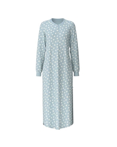 Ночная рубашка с длинными рукавами длина 130 см midnight love, синий Calida