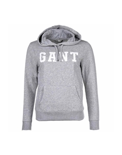 Толстовка с капюшоном - обычная графическая толстовка с капюшоном с логотипом, серый Gant