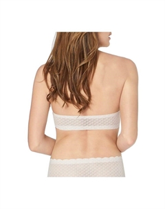 Бюстье бюстгальтер - нулевой уровень ощущений кружевной бандо жаккардтроник кружевной однотонный, белый Sloggi