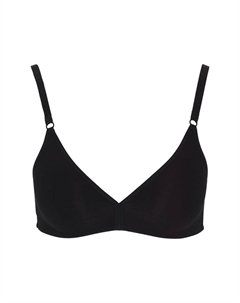 Мягкий бюстгальтер "ирис" узкие бретели стрейч комфорт, черный Speidel