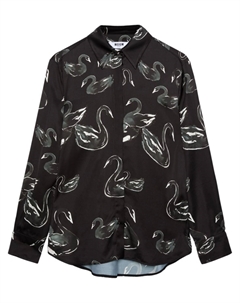 Рубашка с принтом лебедя, черный Msgm