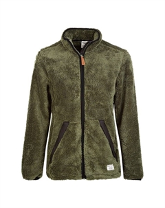 Флисовая куртка Lucille в великолепном плюшевом дизайне, зеленый Weather report