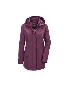 Короткий размер: водоотталкивающая куртка softshell с капюшоном, фиолетовый Goldner