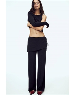 Брюки-Завязки с завязками, черный Pull & bear