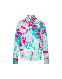 Блузка черная роза, зеленый Seidensticker