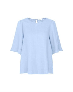 Рубашка блузка черная роза, голубой Seidensticker