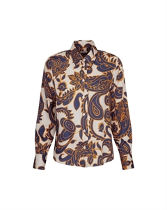 Блузка черная роза, синий Seidensticker