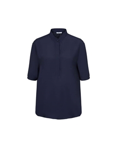 Рубашка блузка черная роза, синий Seidensticker