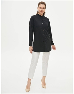 Туника Basic Grandad Collar Черный Kayra