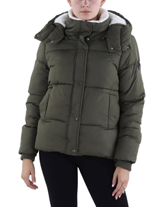 Женская стеганая куртка с флисовой подкладкой, оливковый Steve madden