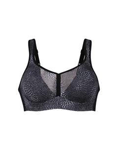 Спортивный бюстгальтер с дельтовидной вставкой и контролем воздуха, серый Anita