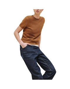 Кашемировый свитер женский коричневый Hermes Hermès