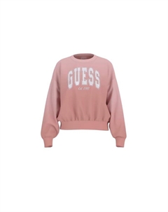 Толстовка пуловер колледж, розовый Guess