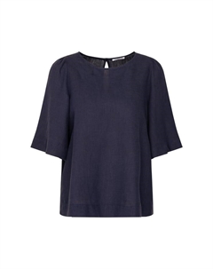 Рубашка блузка черная роза, синий Seidensticker