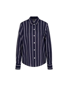 Блузка черная роза, синий Seidensticker