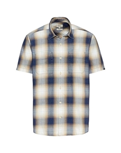 Повседневная рубашка с длинным рукавом и воротником-стойкой, синий Camel active