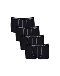 Упаковка из 4 шт. Hipster - шорты-боксеры для начинающих из хлопка, черный Sloggi