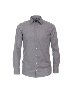 Деловая рубашка в клетку современный крой, черный Venti